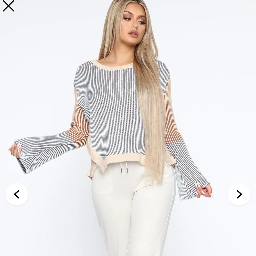 Fashion Nova Mixed Mulitcolor Sweater - Size L